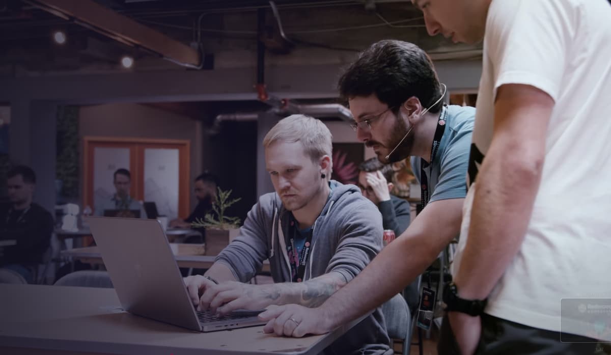 People collaborating at The Hivve coworking space