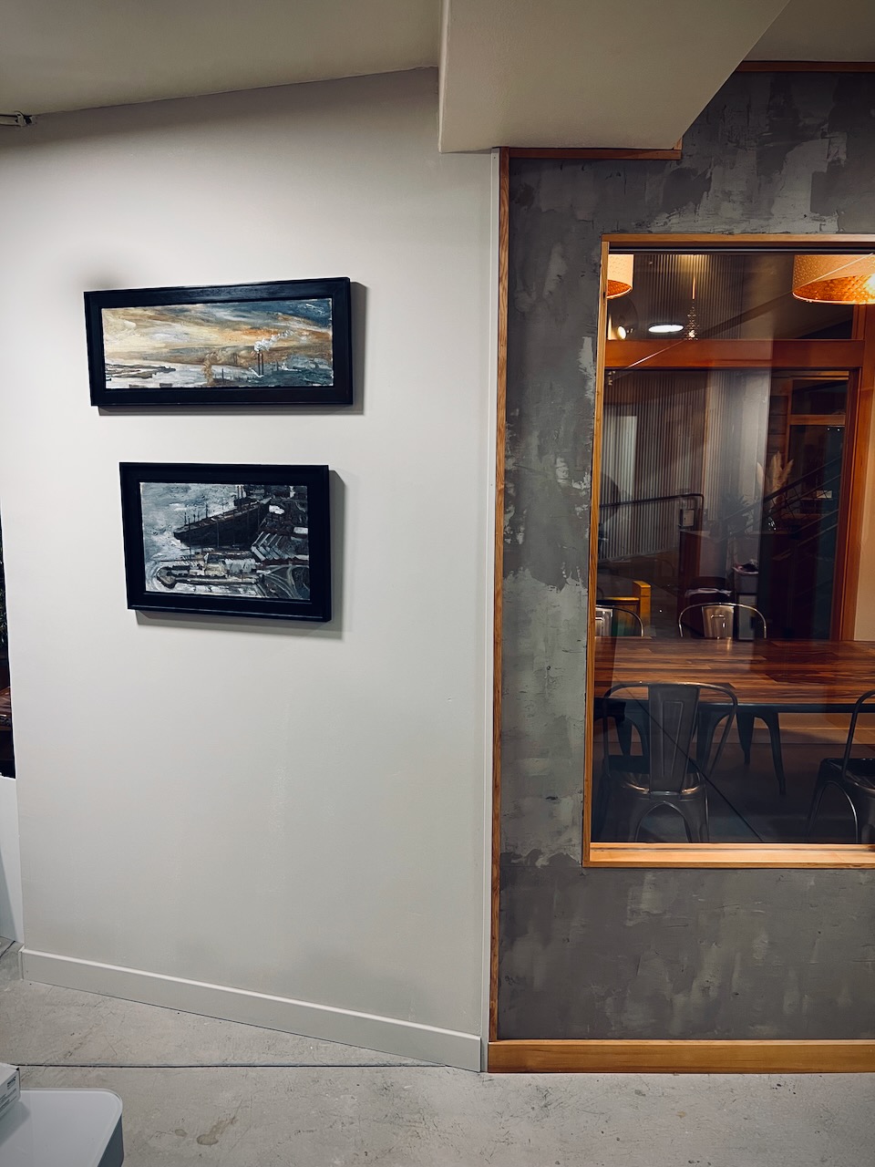 Professional meeting room with maritime art