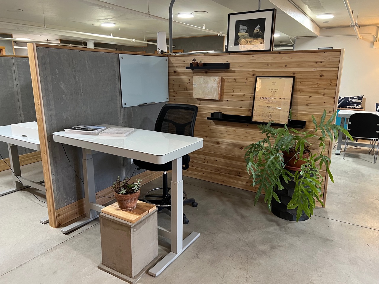 Modern standing desk workstation
