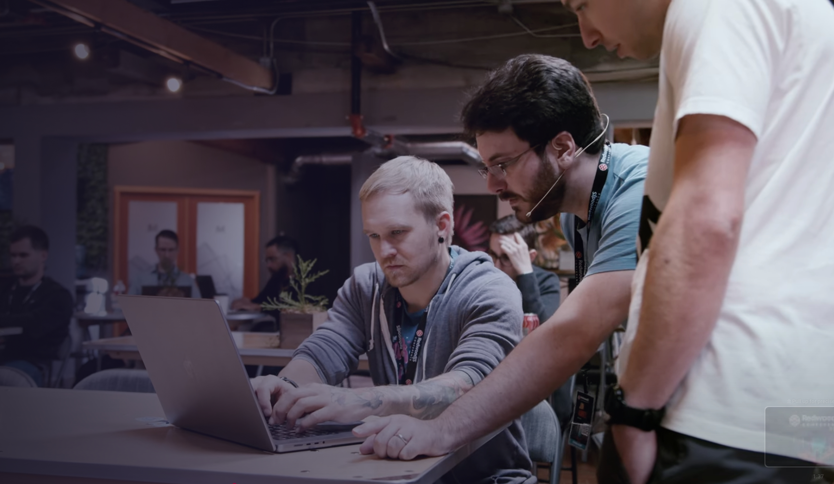 People collaborating at The Hivve coworking space